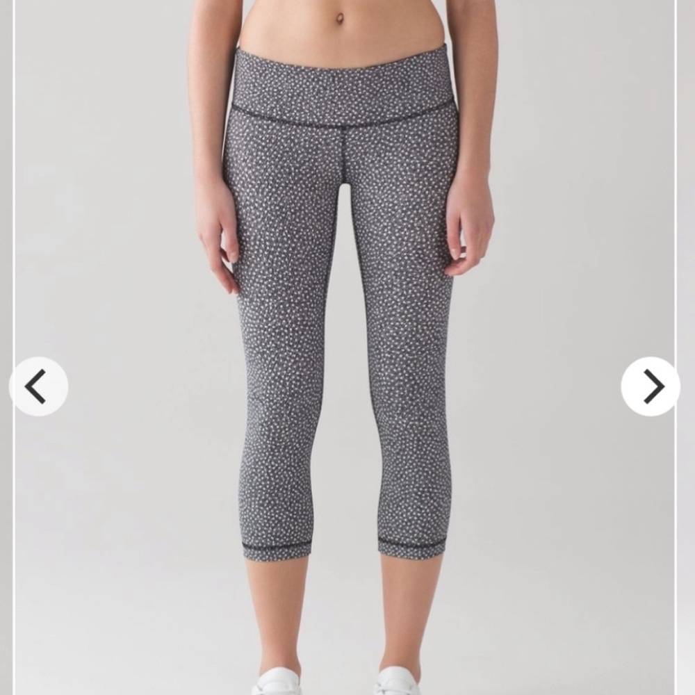Lululemon Wunder Under Crop III (Full-On Luxtreme 21") - Frozen Fizz White Black